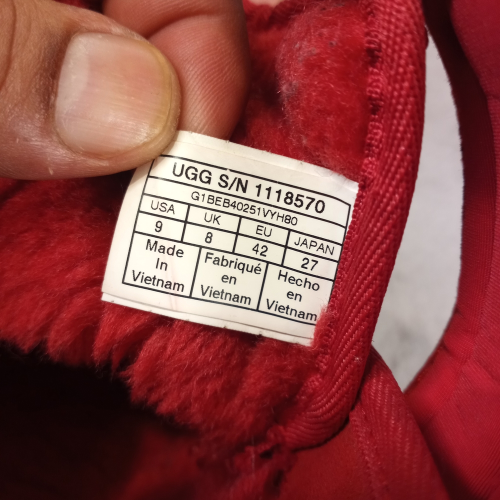 UGG Neumel Snapback Chukka Red Boots Sherpa Wool - Men’s Size 9 - Picture 8 of 16